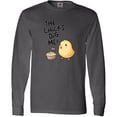 thumbnail image 3 of Inktastic The Chicks Dig Me Easter Baby Chick with Basket and Eggs Long Sleeve T-Shirt, 3 of 5