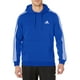 thumbnail image 1 of Sudadera con capucha adidas Essentials de forro polar para hombre, 3 rayas, azul XXS, 1 of 6