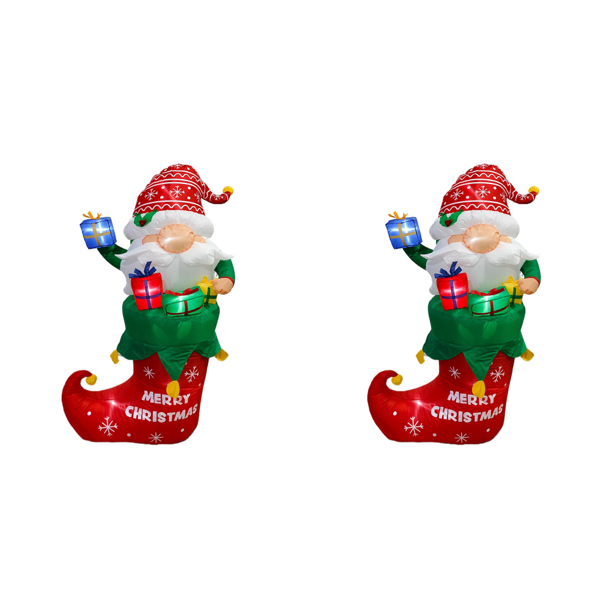 Papá Noel Inflable Navideño 5 Pies Con Luces LED para Jardín Y Césped