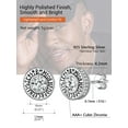 thumbnail image 6 of PROSTEEL Men Stud Earring with Viking Runes Sterling Silver Birthstone April Created Diamond Round Earring Hip Pop Punk Cubic Zirconia Jewelry Gift for Son, Silver, 6 of 6