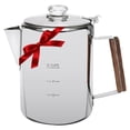 thumbnail image 1 of Cafetera para acampar MEREZA para estufa, 2,2 L, 9 tazas, SS, 1 of 5