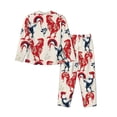 thumbnail image 2 of Uemuo Roosters Pattern Womens Pajama Sets,PJ Set for Women,Pajamas for Women Logo,Long Sleeve Pajama Set for Women,Soft Long Sleeve Top With Pants-Small, 2 of 9