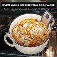thumbnail image 6 of Dutch Oven, 6QT Enameled Cast Iron Dutch Oven Cooking Pot with Lid & Dual Handles, for Bread Baking Braising Stewing, Heavy Duty & Non Stick, Oven & All Stovetops Safe - Khaki, 6 of 7