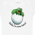 thumbnail image 4 of Inktastic Hello, I'm New Here Cute Baby Turtle Boys or Girls Baby Bodysuit, 4 of 5