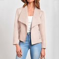 thumbnail image 3 of Women's Faux Suede Jackets 2024 Fall Long Sleeve Open Front Cropped Coat, 3 of 5