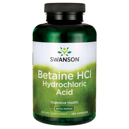 Swanson Betaine Hcl Hydrochloric Acid with Pepsin 250