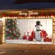 thumbnail image 1 of Gran pancarta navideña para puerta de garaje | Decoración para fiestas navideñas | Decoración para exteriores | Decoración de pared para interiores | Tela de poliéster con ojales | 3,96 x 1,80 m, 1 of 6