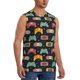 thumbnail image 2 of Fotbe Retro Video Game Men's Camiseta sin Mangas Estampada para Hombres, Playera Casual para Gimnasio, Entrenamiento, Playa-X-Large, 2 of 7