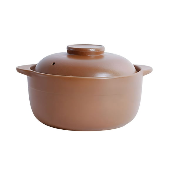 CCOCC Clay Pot Rice Pot Clay Cooking Pot Handmade Cantonese Clay Pot Rice Unglazed Clay Pots for Cooking Cookware Earthen Cooking Pot 0.8L