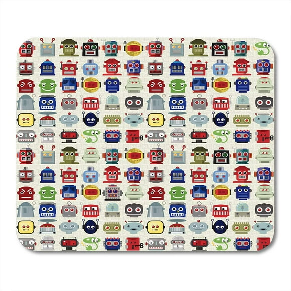 NUDECOR Atomic Robots Pattern 50S Android Automaton Cyborg Machine Mousepad Mouse Pad Mouse Mat 9x10 inch