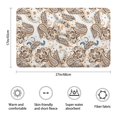thumbnail image 3 of Orange Paisley Pattern Bathroom Rugs Mat,Non Slip Microfiber Bathroom Rug,Rubber Backing,Soft Bathroom Mats for Bathroom Floor,Tub and Shower,17x27in(43x68cm), 3 of 5