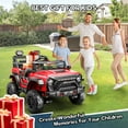 thumbnail image 6 of Farmdex 24V 9AH 2 Seat Ride on Toys Car for Big Kids, 2WD/4WD Swatchable Electric Battery Powered Toys Car with 4x100W Powerful Motor, Remote Control, Bluetooth Music, LED Lights, Red, 6 of 8