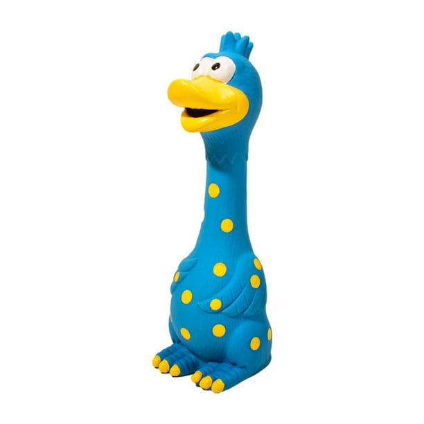 Juguete de pollo chillón, juguete chirriante para perros, dibujos animados, resistente, juguete con sonido de látex para perros pequeños, medianos y azul