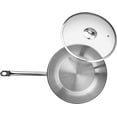 thumbnail image 2 of Stainless Steel Tri-Ply Capsulated Bottom 12 Inch Stir Fry Pan with Glass Lid, Induction Ready, Oven and Dishwasher Safe, 2 of 6