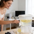 thumbnail image 5 of YingYouFu Cold Water Dispenser with Spigot, Clear Beverage Jug for Refrigerator, Large Drinking Container for Iced Tea, Juice, Camping, 5 of 6