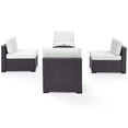 thumbnail image 4 of Crosley Biscayne 5 Piece Wicker Patio Fire Pit Set in Brown and White, 4 of 6