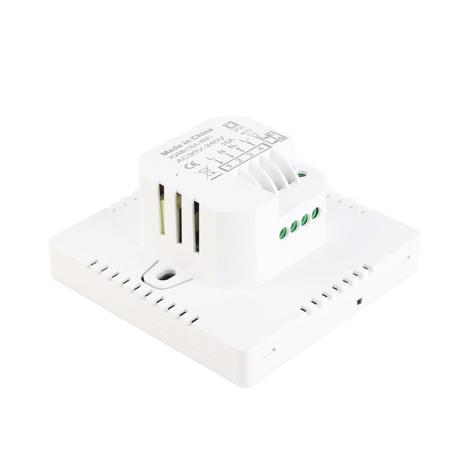 YAHHU White 16A Electric Heating Smart WiFi Thermostat with LCD Backlight Touch Screen 4.3 x 3.9 inches / 11 x 10 cm Tuya App Voice Control Programmable Underfloor Heating