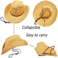 thumbnail image 4 of Chapeau de Cowboy Rond en Paille pour Hommes, 4 of 5