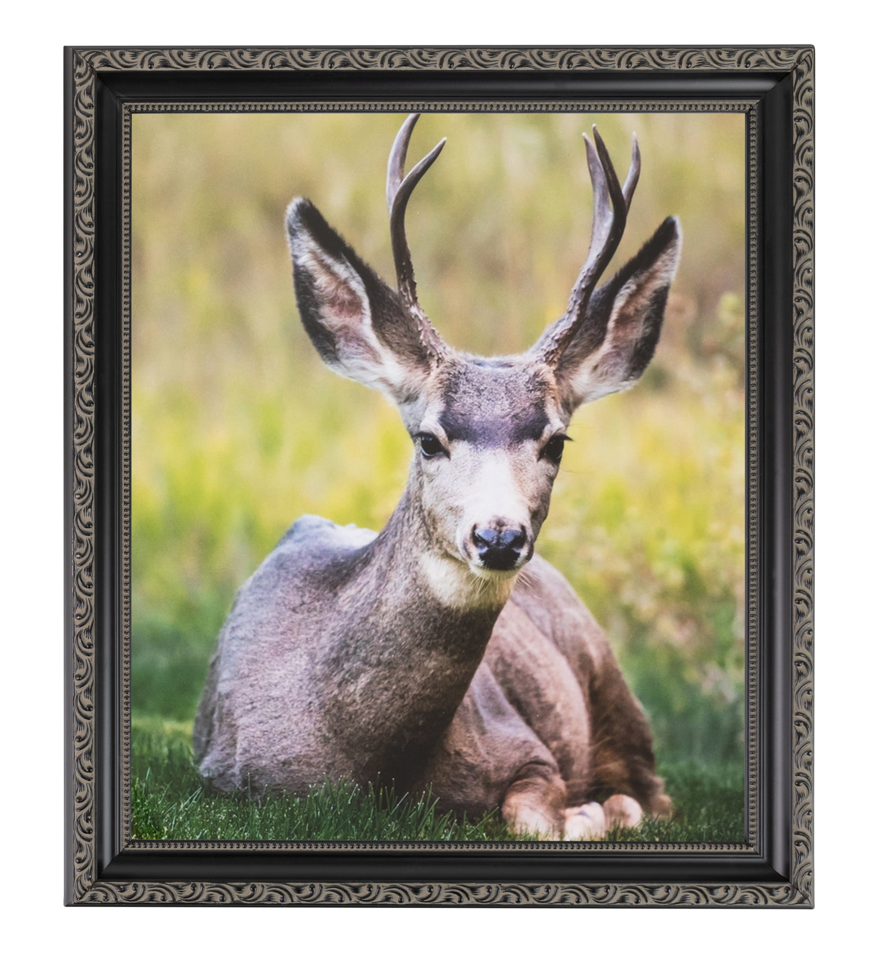 ArtToFrames 16x20 inch Antique Black Picture Frame, Black 16" x 20" Wood Poster Frame (WOM-5106)