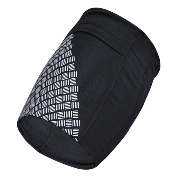 EeaseMX Bolsa reflectante para el brazo, portátil, deportiva, multiusos, para correr, guardar llaves y teléfono móvil (negro, talla M)