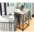 thumbnail image 4 of JJS Side End C Table with Magazine Holder for Sofa Couch Table Snack Table Cement/Black, 4 of 5