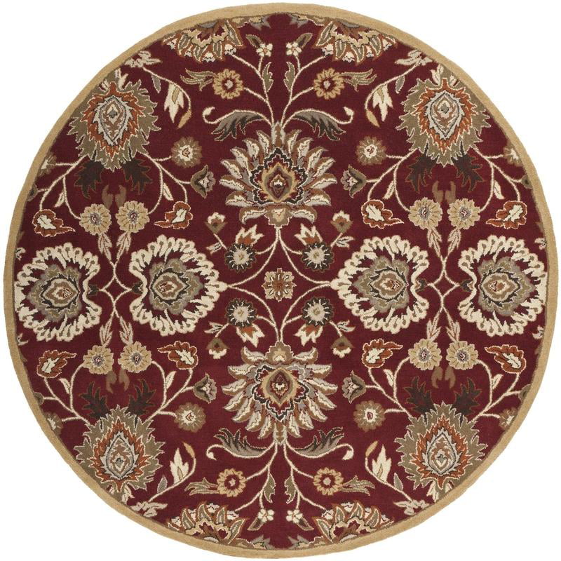 Mark&Day Area Rugs, 8ft Round Eckville Traditional Brown Red Area 
