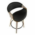 thumbnail image 5 of LumiSource Symphony 26 in. Wood Base Faux Leather Swivel Counter Stool - Set of 2, 5 of 9