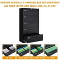 thumbnail image 5 of MIIIKO 5 Drawer File Cabinet with Lock, 5 Drawer Metal Filing Cabinet, Lateral Filing Cabinet for Home Office, Lockable Storage Cabinet for Hanging Files Letter/Legal/F4/A4 Size, 5 of 8
