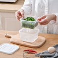 thumbnail image 4 of Caja de drenaje sellada creativa, contenedor de almacenamiento de drenaje para frutas y verduras, refrigerador de cocina, 3 uds., 4 of 5