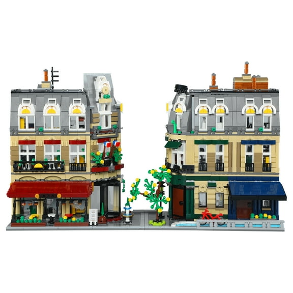 CaDA Paris Restaurant Building Set -Large-Scale Architectural Model with Lush Streetscape, Two-in-One Design, Versatile Building Options, Artistic Collectible, and Educational Benefits