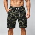 thumbnail image 2 of Athletic Shorts for Men Print Drawstring Elastic Waist Pocket Loose Shorts, 2 of 5