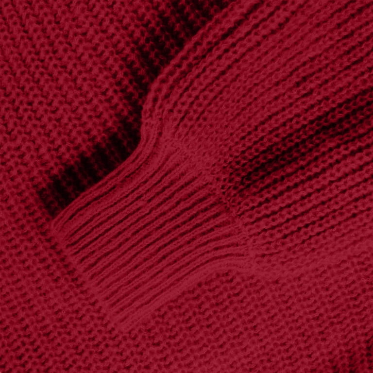 Olyvenn Womens Plus Size Twist Knit Sweater 2023 Lantern Sleeve Long Sleeve Blouse Elegant Solid Tees Stand Collar High Neck Fall Tops Sports Workout Comfy Loose Lightweight Pullover Red 6 Walmart