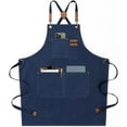 thumbnail image 2 of Chef Aprons For Men Women With Large Pockets Canvas Back Heavy Duty Adjustable Work Apron, 2 of 7