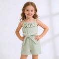 thumbnail image 2 of WERYOUNG Girl's Rompers Sleeveless Square Collar Kids Lightweight Striped Onesie With Bow Tie Party Night Soft Breathable One-Pieces, 2 of 6