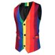 thumbnail image 2 of Mens Casual Rainbow Stripes Slim Vest, 2 of 5