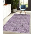 thumbnail image 4 of Vintage Decorative Rug, Bohemian Inspired Mandala Look Floral Ornaments in Octagon Cells Pattern, Quality Carpet for Bedroom Dorm and Living Room, 6 Sizes, Lavender Blue, by Ambesonne, 4 of 4