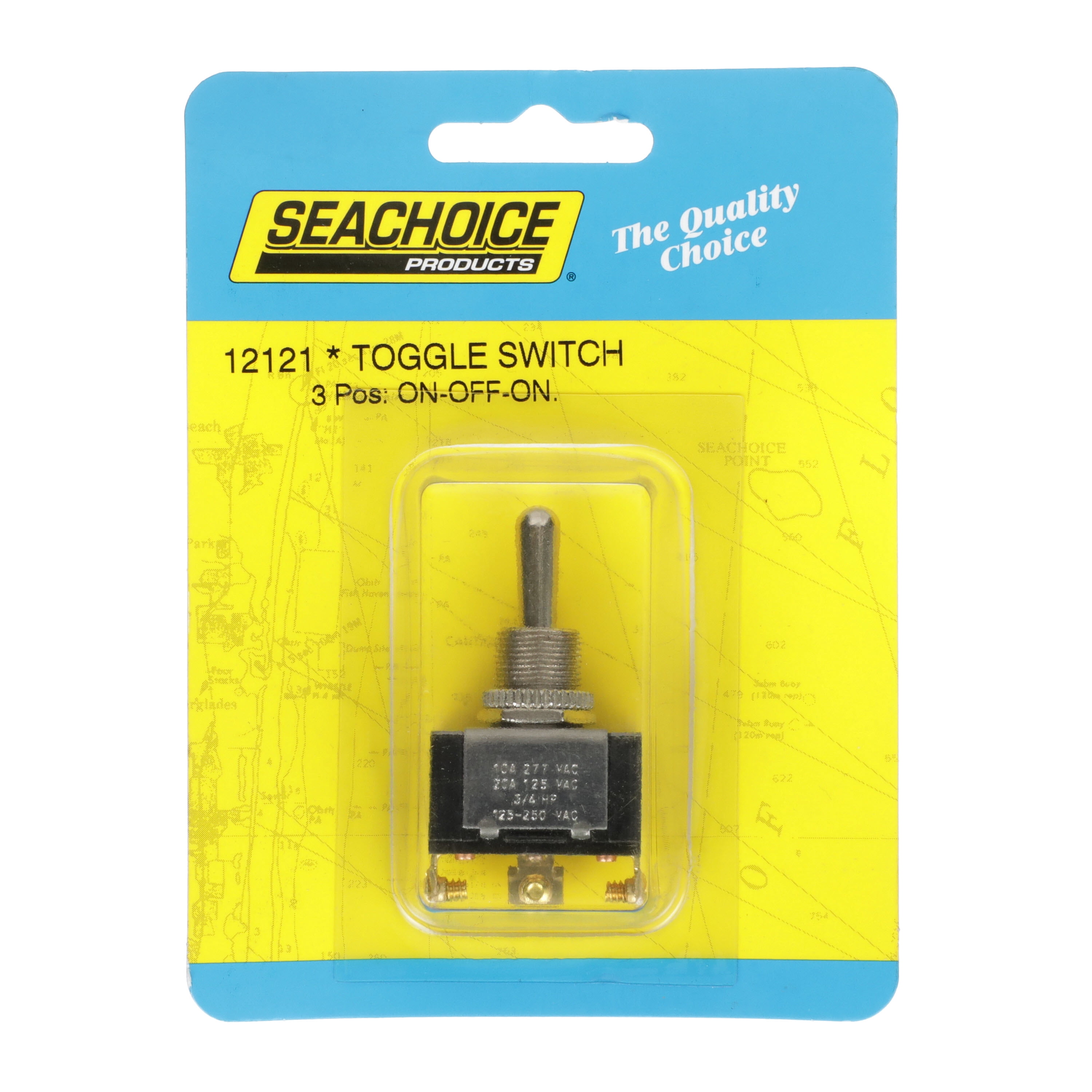 Seachoice 3-Position Toggle Switch with 3 Screw Terminals On/Off/On