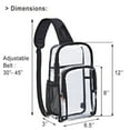 thumbnail image 5 of MUSOIE Clear Sling Bag for Stadium Events Crossbody Bag Purses for Women Men Fanny Pack Chest Bag, 5 of 8