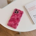 thumbnail image 6 of Case for iPhone 15 Pro,3D Meteorite Bubble Pattern Electroplate Plating Glossy Curly Wavy Frame Case,Shockproof Soft TPU Protection,for iPhone 15 Pro Case 6.1 Inch/Hot Pink, 6 of 7