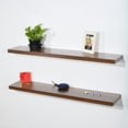 thumbnail image 3 of Davee Furniture Set of 2 Modern and Contemporary Antique Walnut Floating Shelves - 47.2*9.25*1.5 inches, 3 of 5