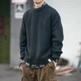 thumbnail image 2 of Suéteres de punto de gran tamaño, ropa popular coreana gruesa, suéteres de punto para hombres, otoño e invierno, ropa de calle, top estético, jersey para hombre, 2 of 5