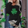 thumbnail image 2 of QHWAUAKFBN Womens T Shirts Loose Fit St Patricks Day Irish Shirt Apparel Green Printed Long Sleeves Tunic Tshirts, 2 of 4
