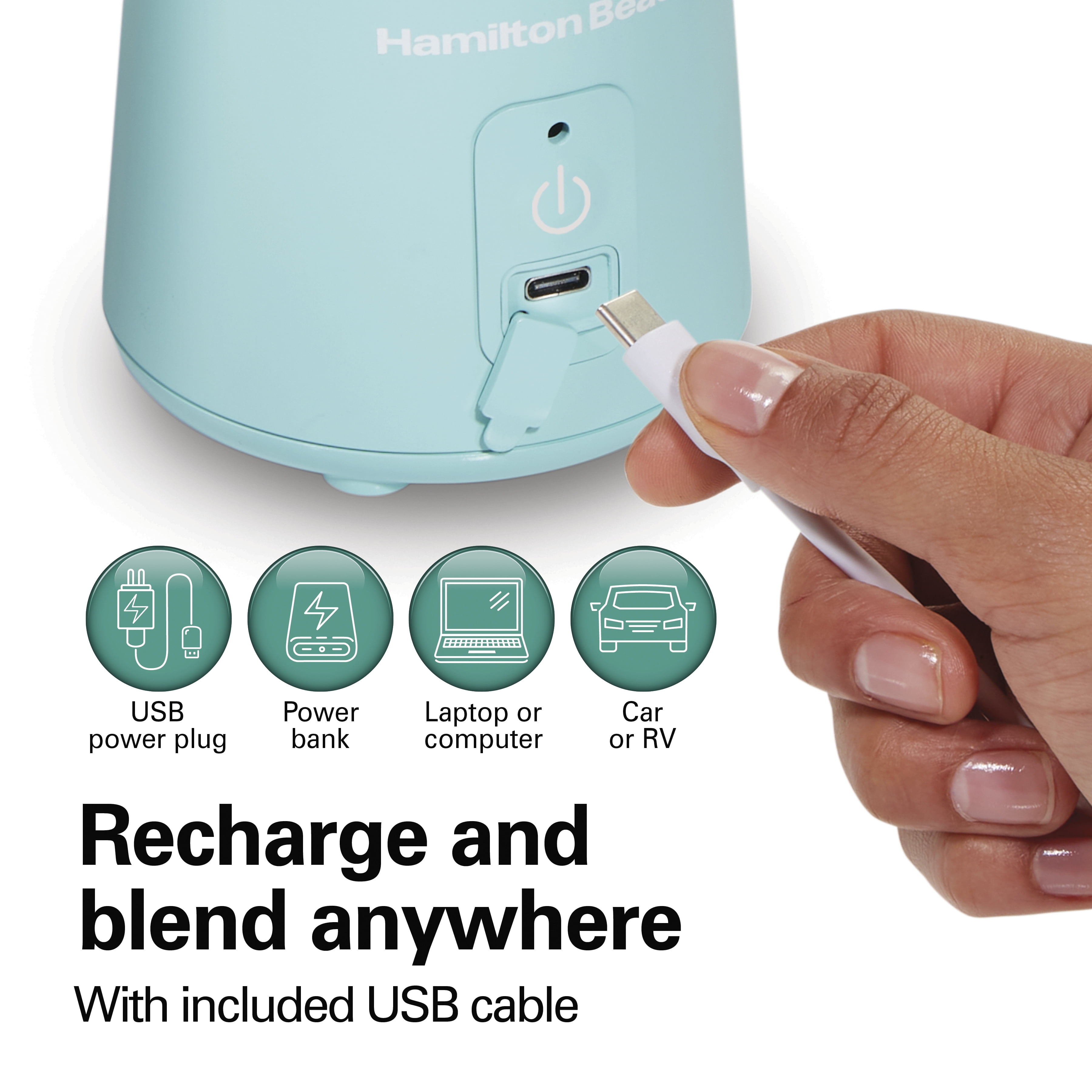  Hamilton Beach Mini Cordless Portable Personal Blender