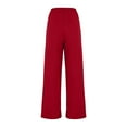 thumbnail image 4 of jtjvou Womens High Waist Elastic Pocket Casual Jogging Pants Slim Fit Comfortable Sportswear Daily Wear Stylish Fitness Activewear Red M, 4 of 6
