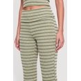 thumbnail image 3 of Women's Striped Rib Knit Fold Over Pants, 3 of 4