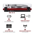 thumbnail image 2 of Tocadiscos DIGITNOW con Bluetooth, Previo Phono y USB, Madera Roja, 2 of 9