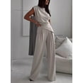 thumbnail image 4 of Zestora Two Piece Outfit, Cozy Two Piece Set - Tank top Wide Leg Pants, Comfortable Stylish Casual Formal Outfits, 4 of 8
