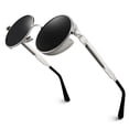 thumbnail image 1 of GQUEEN Gafas de Sol Retro Redondas Steampunk Polarizadas UV400, 1 of 6
