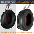 thumbnail image 4 of SOULWIT Lambskin Replacement Ear Pads for Sennheiser Momentum 1.0 Over/Around Ear Headphones, Ear Pads Cushions with Softer Lambskin, High-Density Noise Isolation Foam - Black, 4 of 6