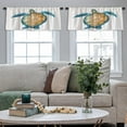 thumbnail image 4 of LALILO Kitchen Curtain Valance Watercolor Sea Turtle Turtle Rod Pocket Window Curtain 52"x 18" Set of 2, 4 of 5